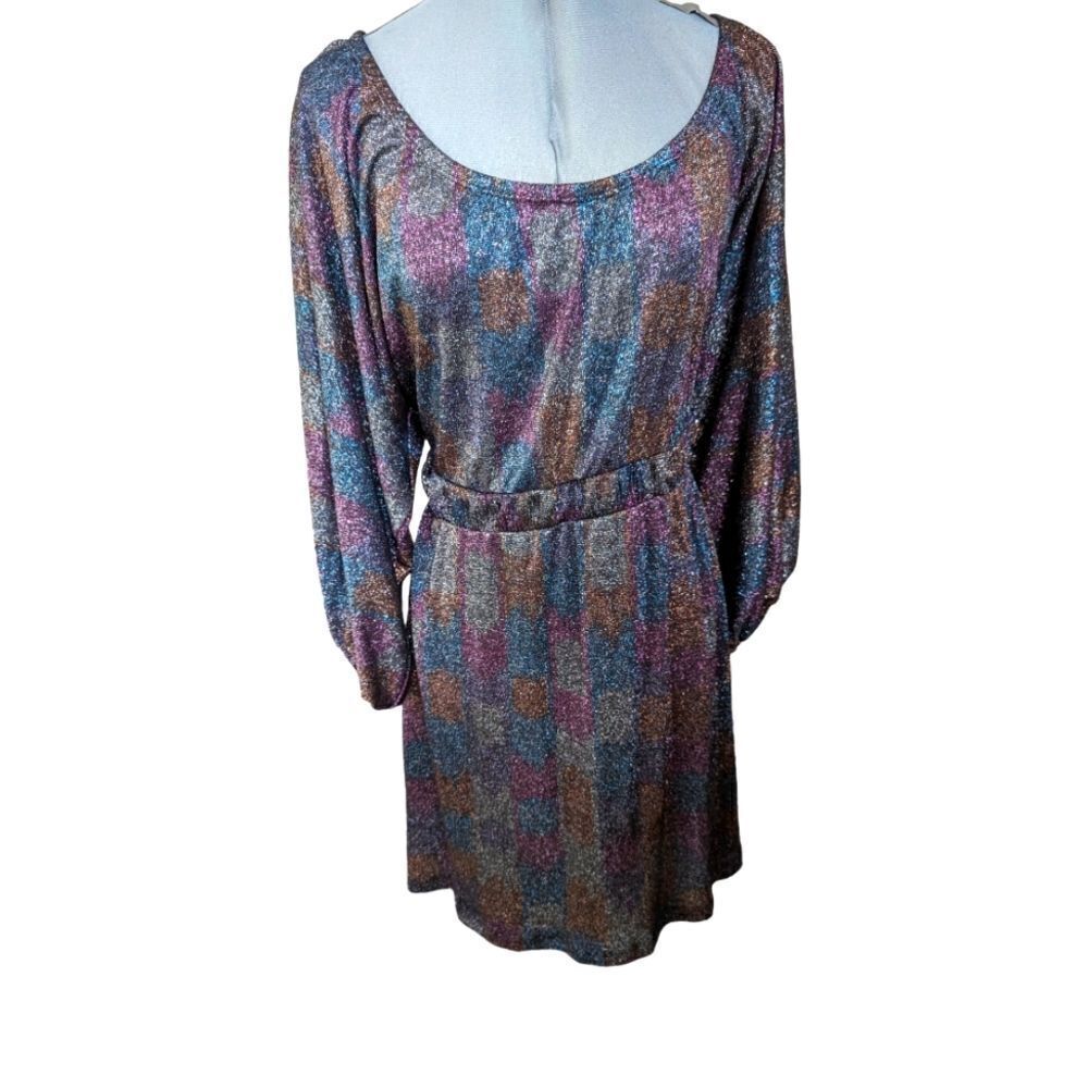 Mark by Avon sparkling glitter long sleeve dress women's